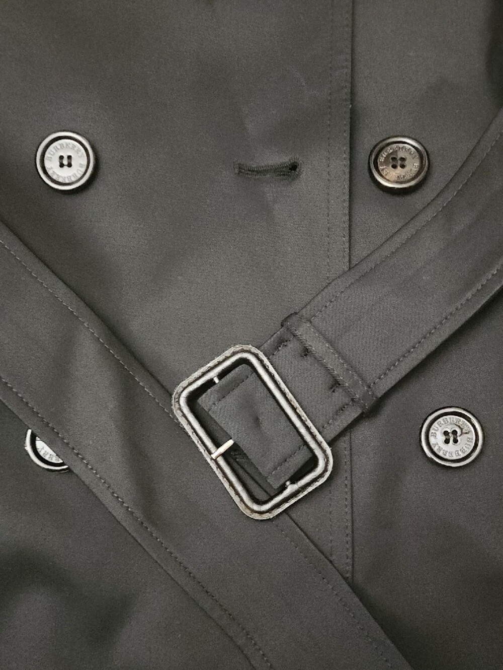 Burberry London Kensington Black Double-Breasted Trench Coat US 2 UK 4 ITA 36 - Picture 11 of 13